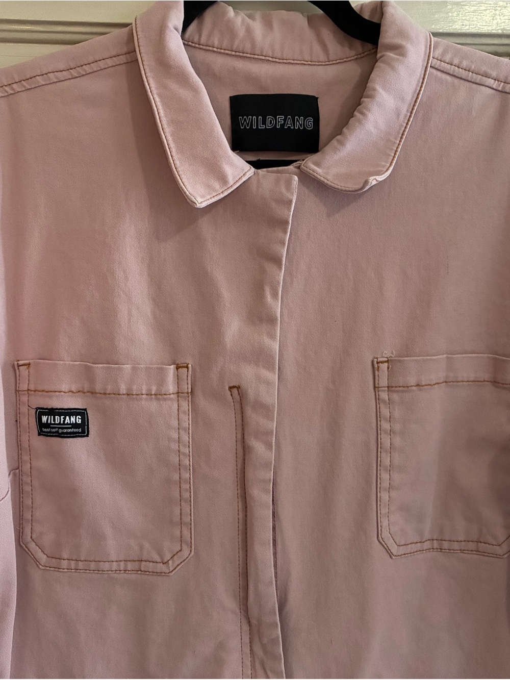 Wildfang Blush Utility Jacket with Patch Pockets